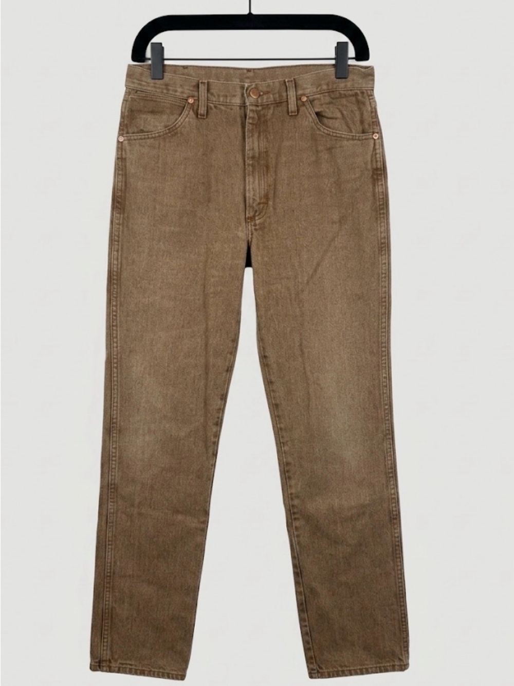Wranglers Men's Vintage Brown Straight-Leg Jeans